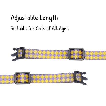 Adjustable Plaid Bow Tie Pet Collar