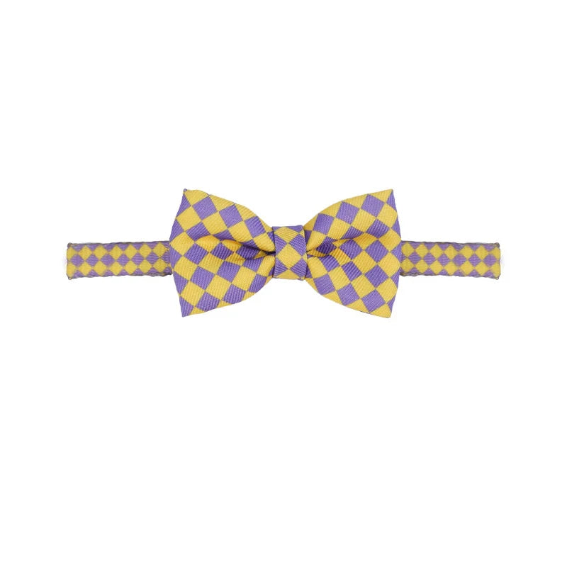 Adjustable Plaid Bow Tie Pet Collar