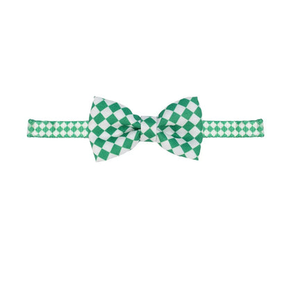 Adjustable Plaid Bow Tie Pet Collar