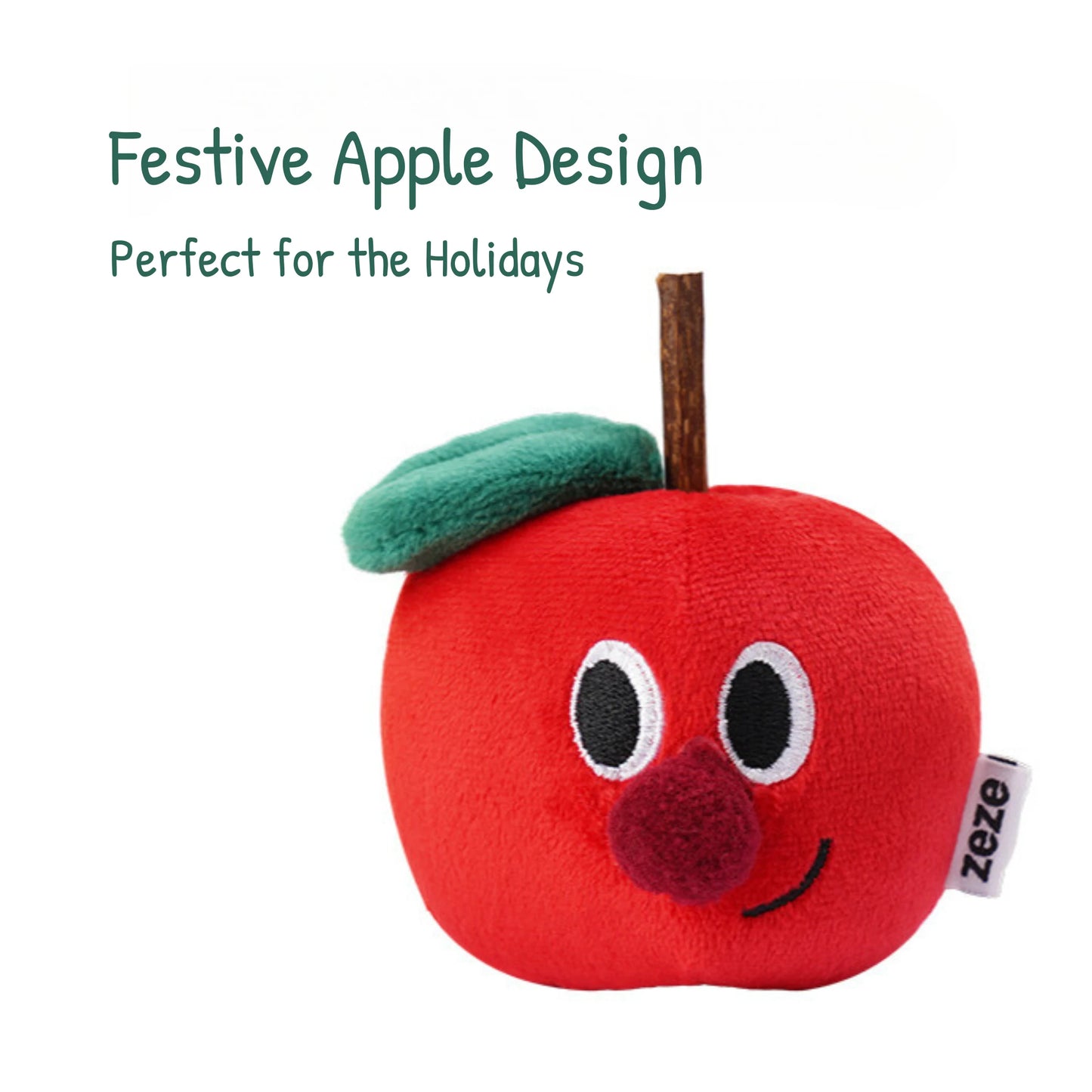 Festive Catnip Apple Chew Toy