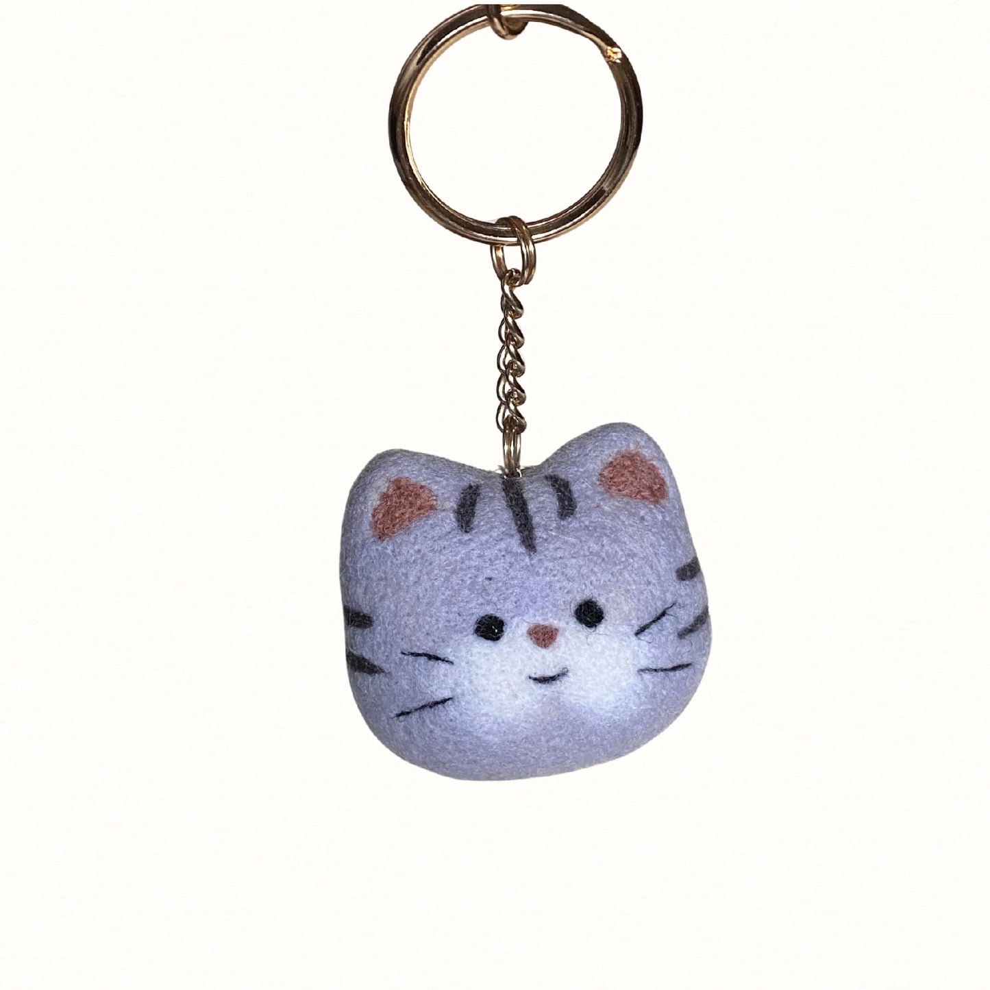 Handcrafted Wool Felt Keychain - American Short hair