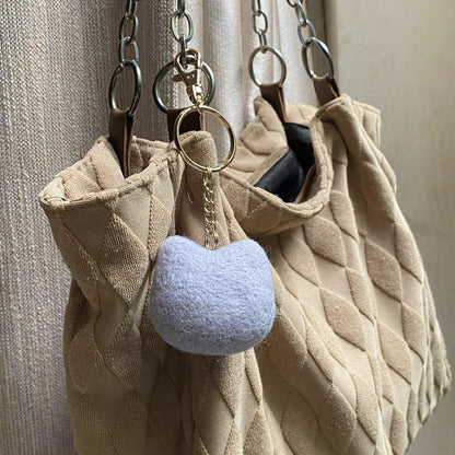 Handcrafted Wool Felt Keychain - American Short hair