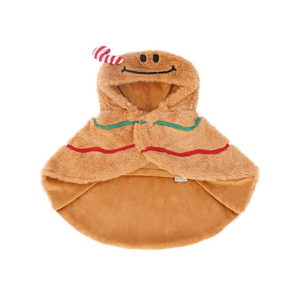 Holiday Gingerbread Pet Cape