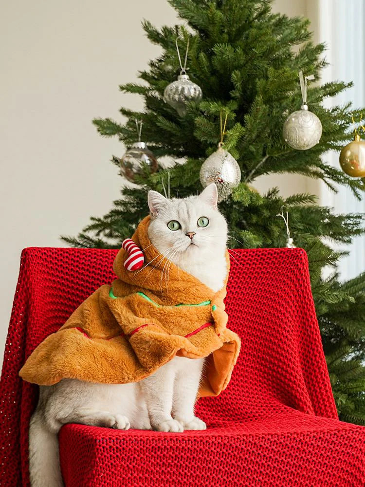 Holiday Gingerbread Pet Cape