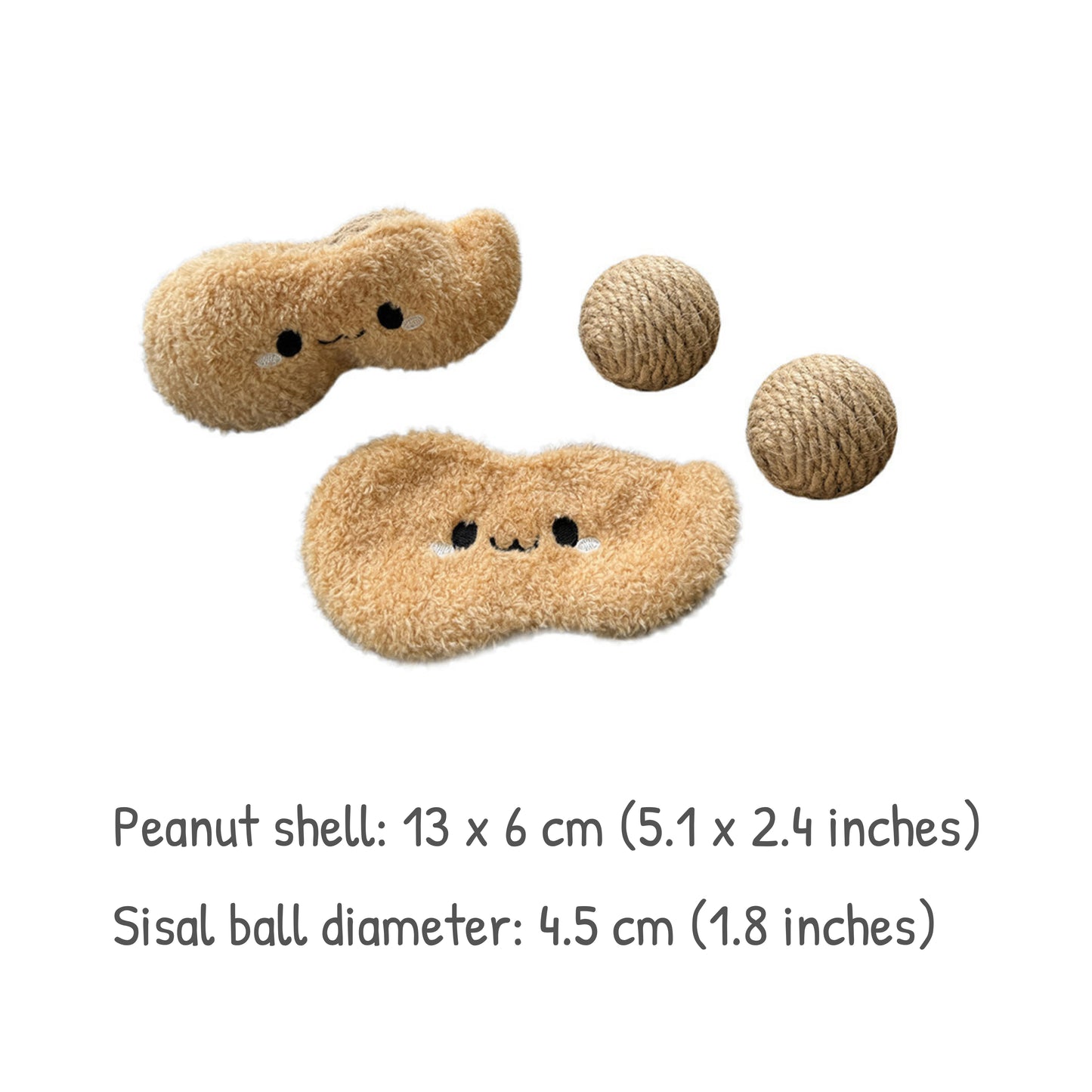 Interactive Peanut Sisal Balls Cat Toy