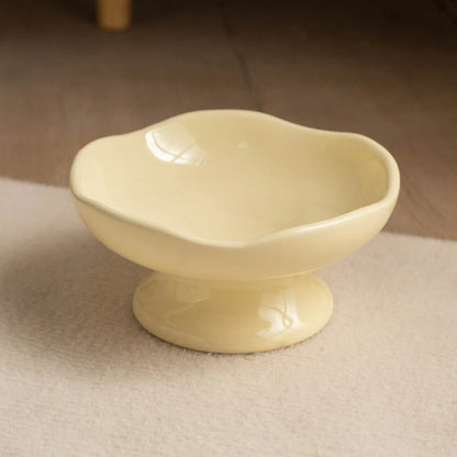 Petal Ceramic Elevated Cat Bowl