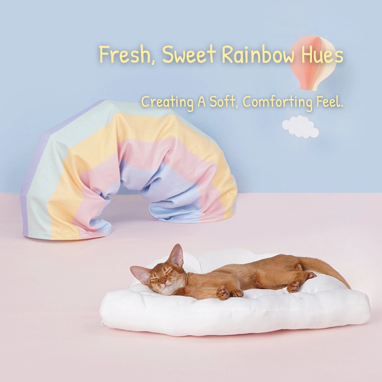 Rainbow Cat Tunnel Bed Combo