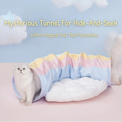 Rainbow Cat Tunnel Bed Combo