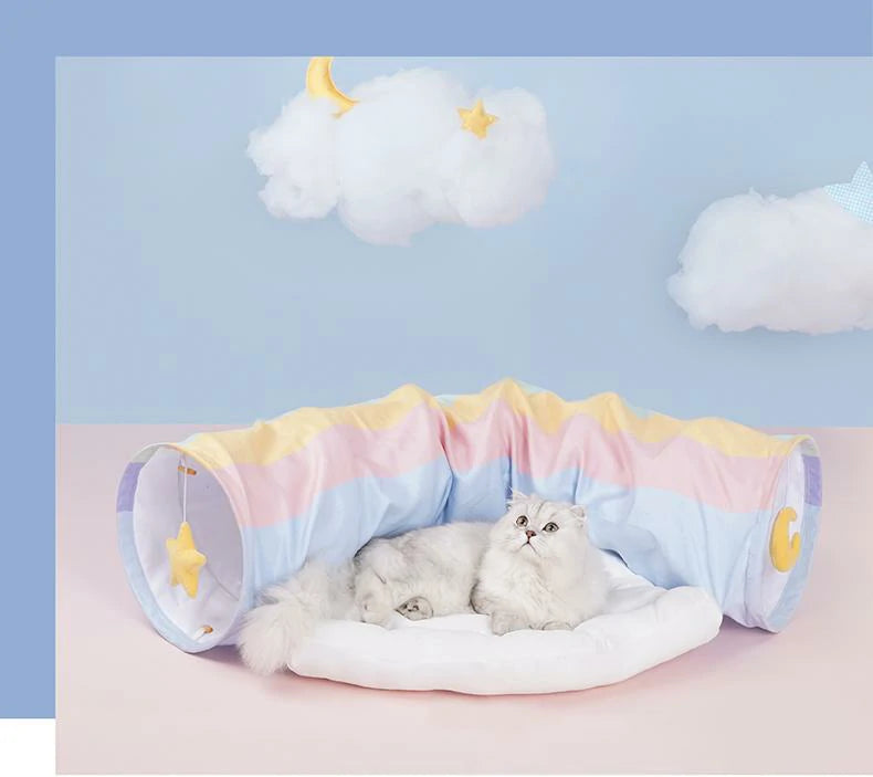 Rainbow Cat Tunnel Bed Combo