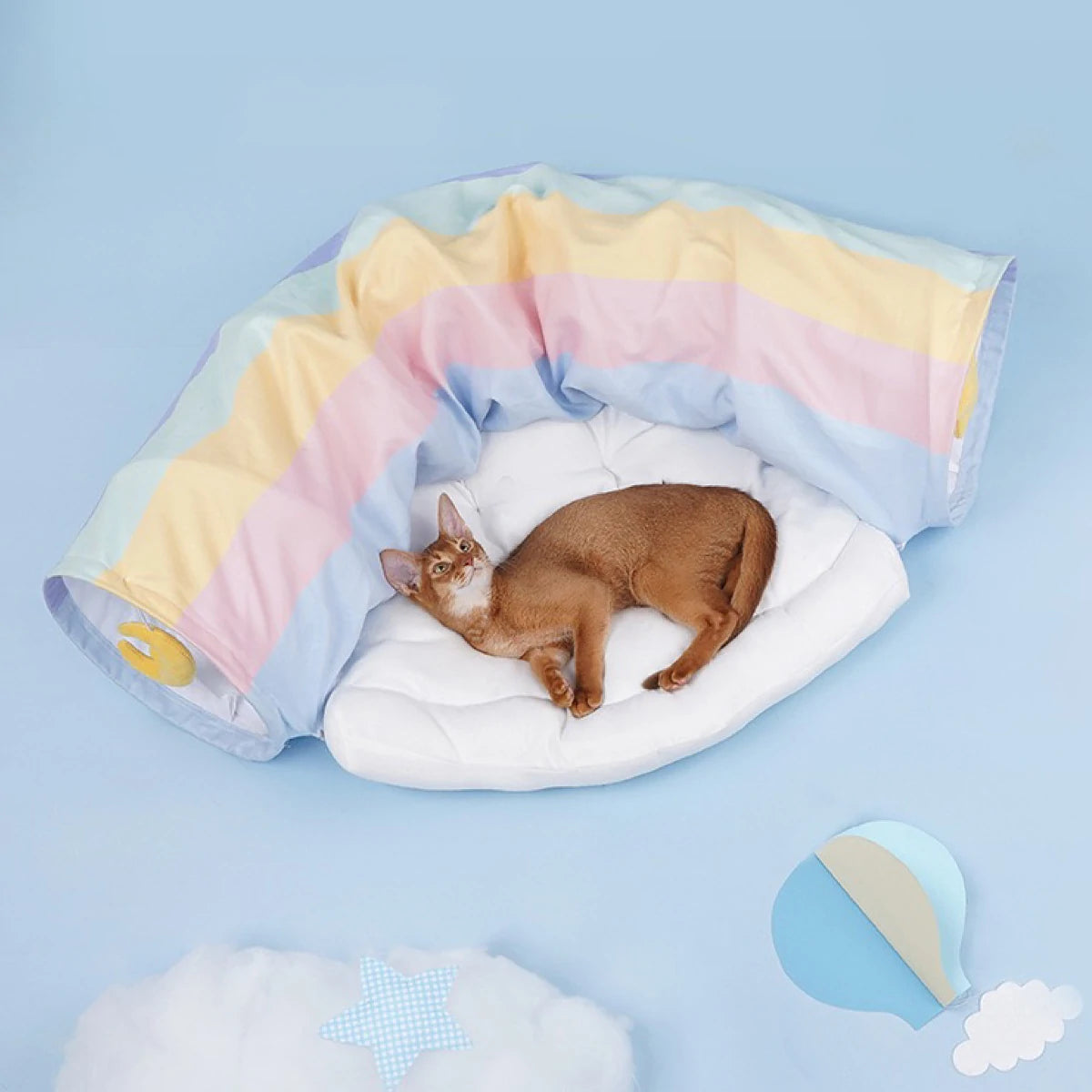 Rainbow Cat Tunnel Bed Combo