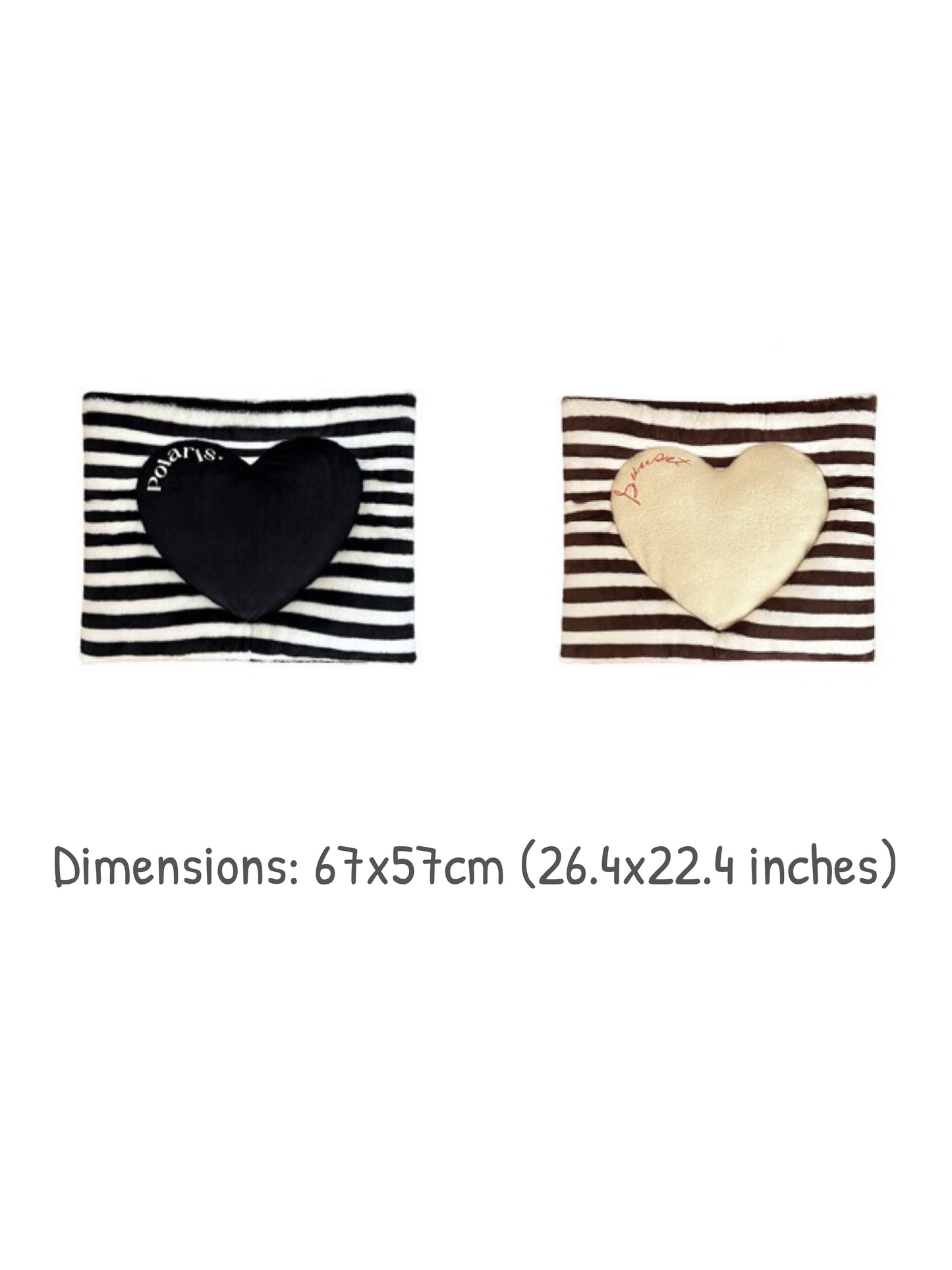 Retro Striped Heart Pet Bed