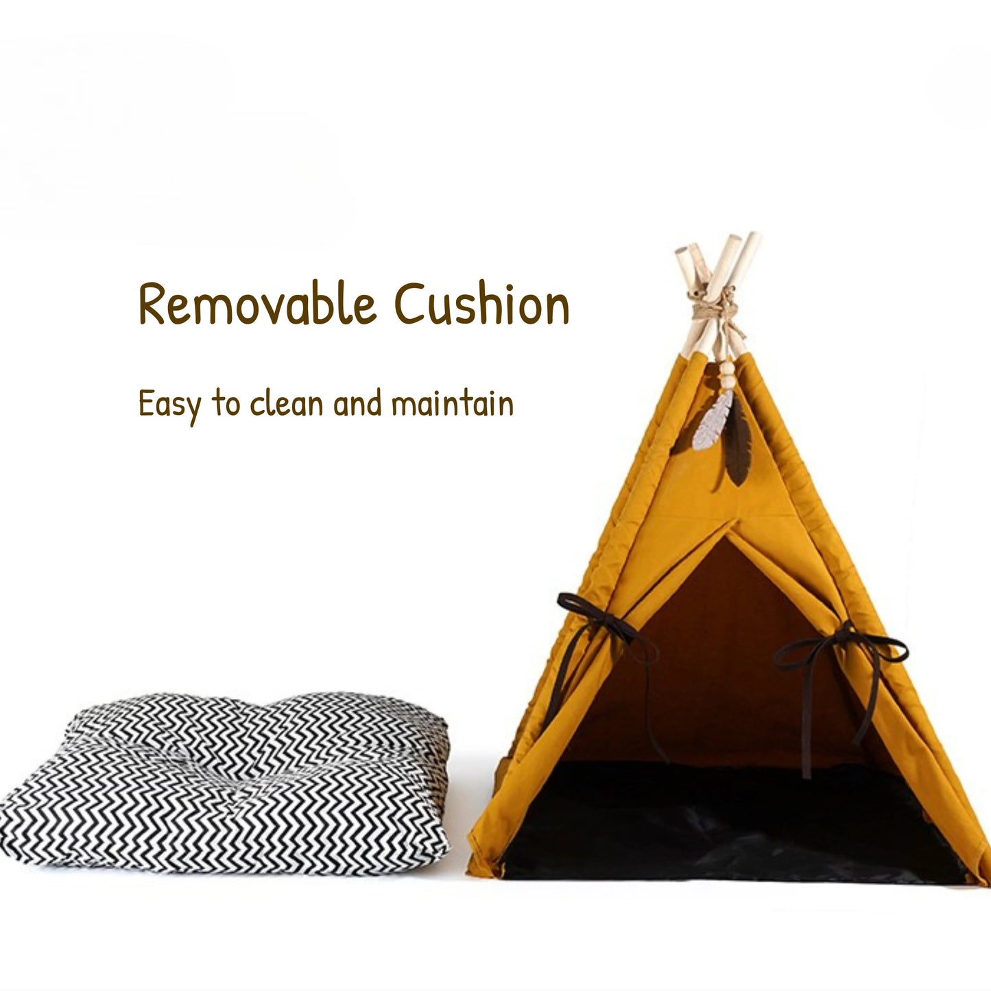 Sunset Yellow Pet Tent Cat Bed