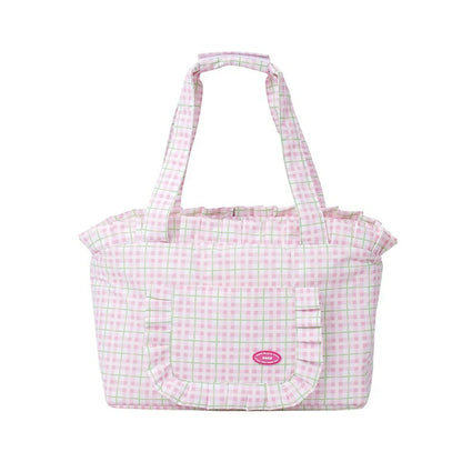 Versatile Checkered Pet Carrier