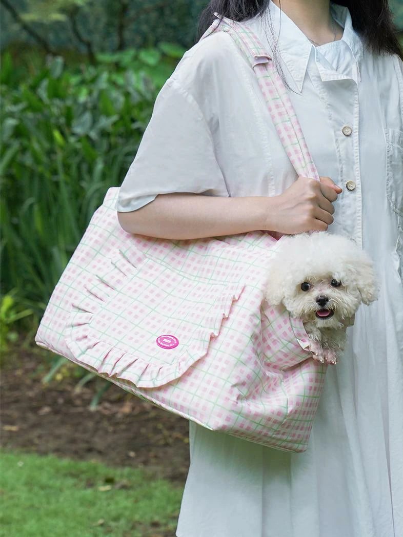 Versatile Checkered Pet Carrier