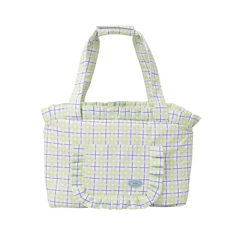 Versatile Checkered Pet Carrier