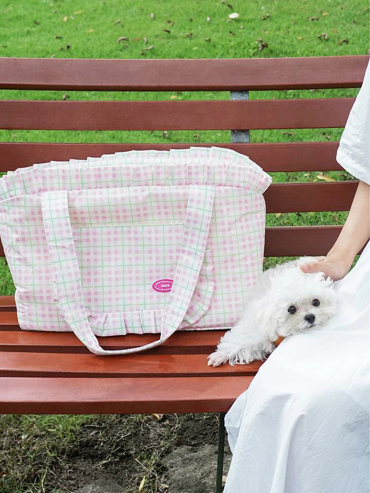 Versatile Checkered Pet Carrier