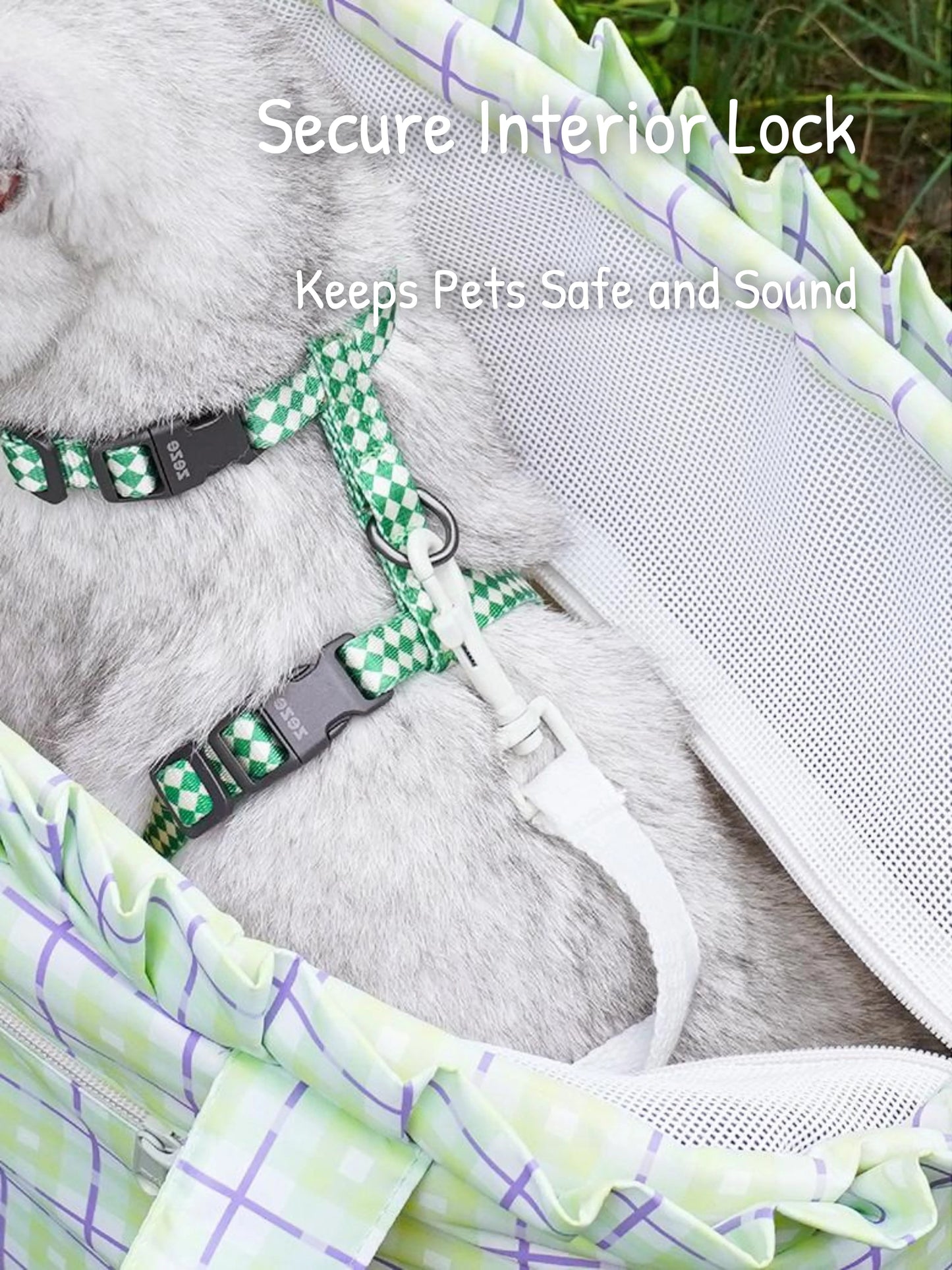 Versatile Checkered Pet Carrier